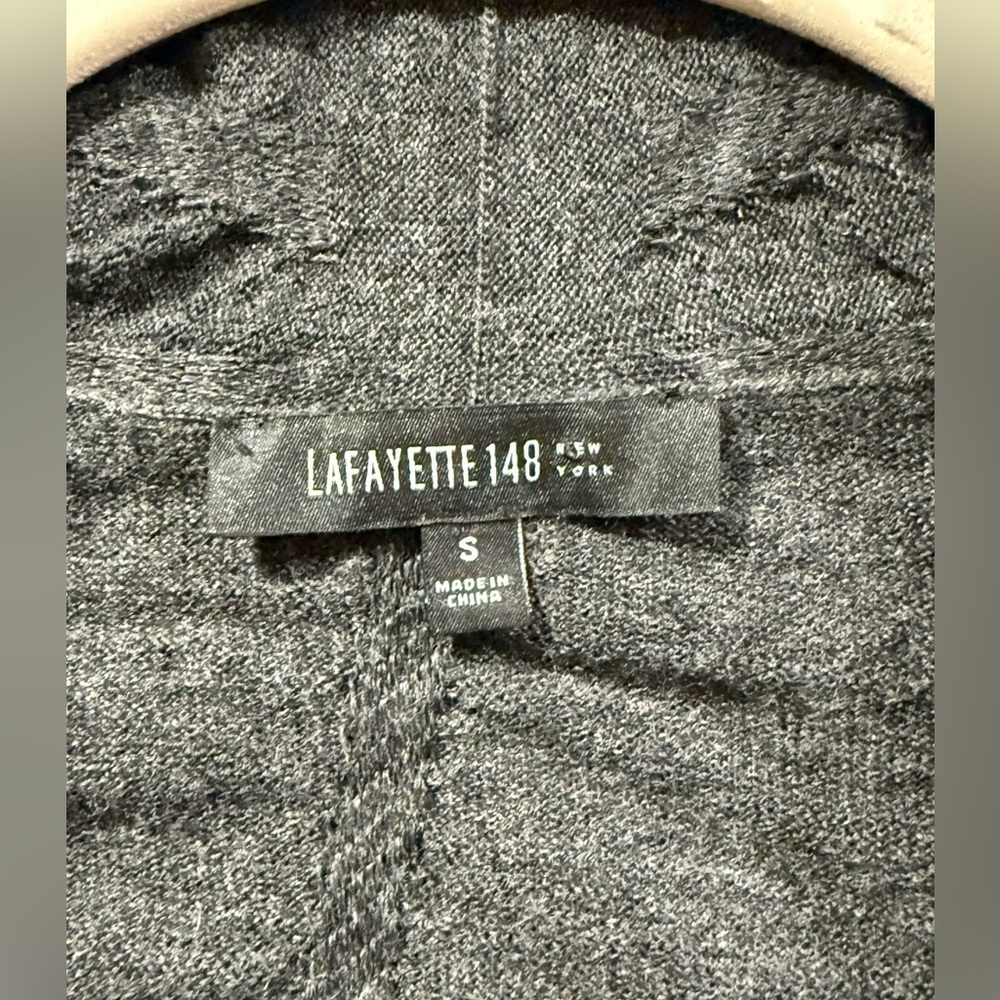 Lafayette 148 New York Open Front Ruched 100% Wool Cardigan Women’s Small - Picture 3 of 8